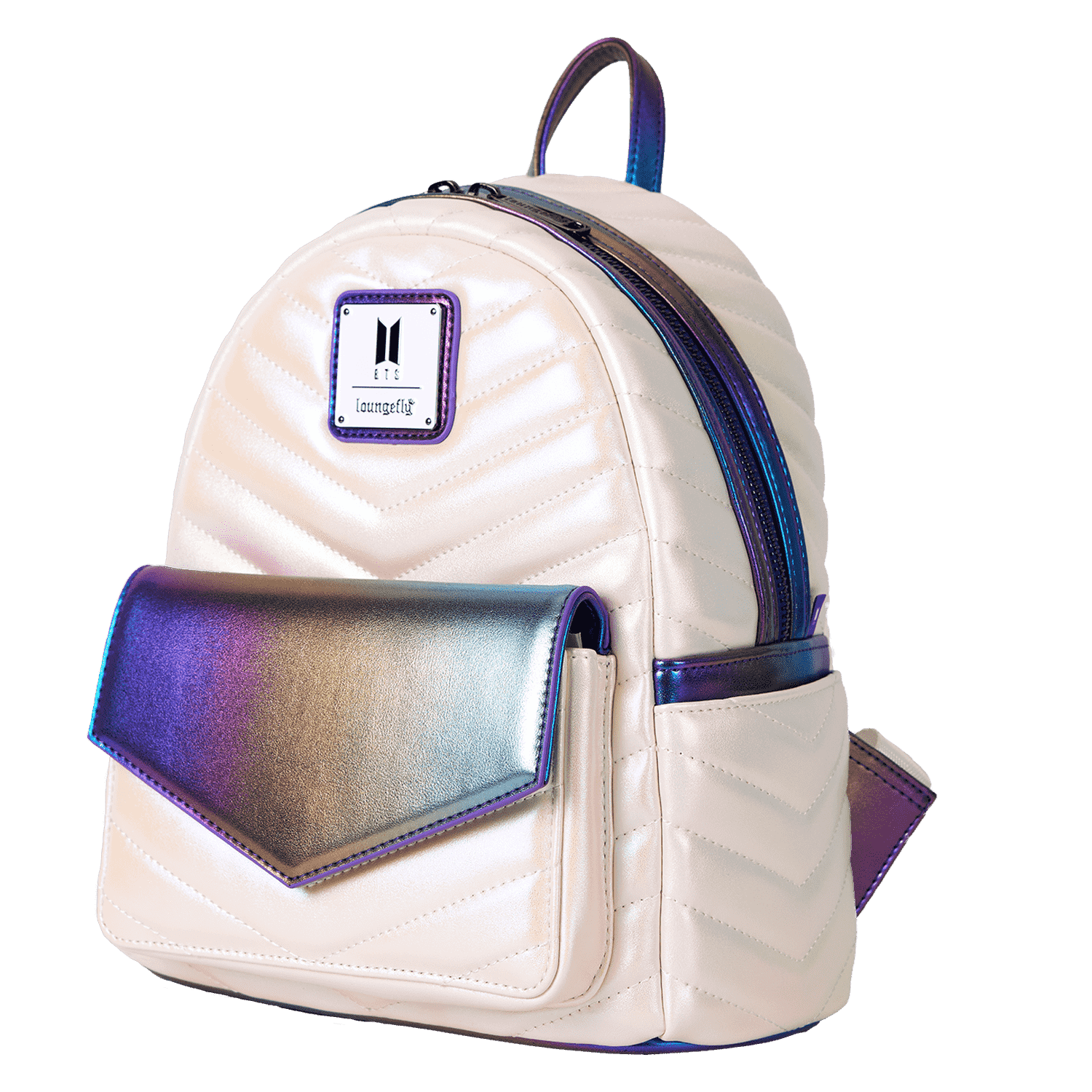Funko Pop! By Loungefly BTS Iridescent Quilted Mini Backpack - Image 3