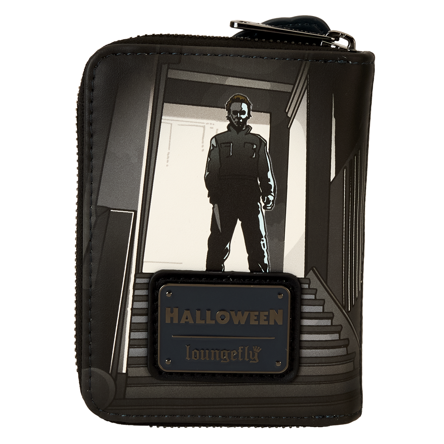 Halloween Michael Myers Jack-O'-Lantern Glow Zip Around Wallet - Image 4