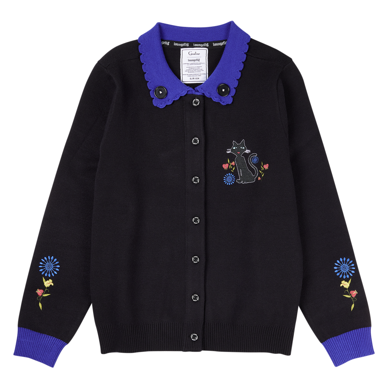 Coraline Floral Cat Collared Cardigan