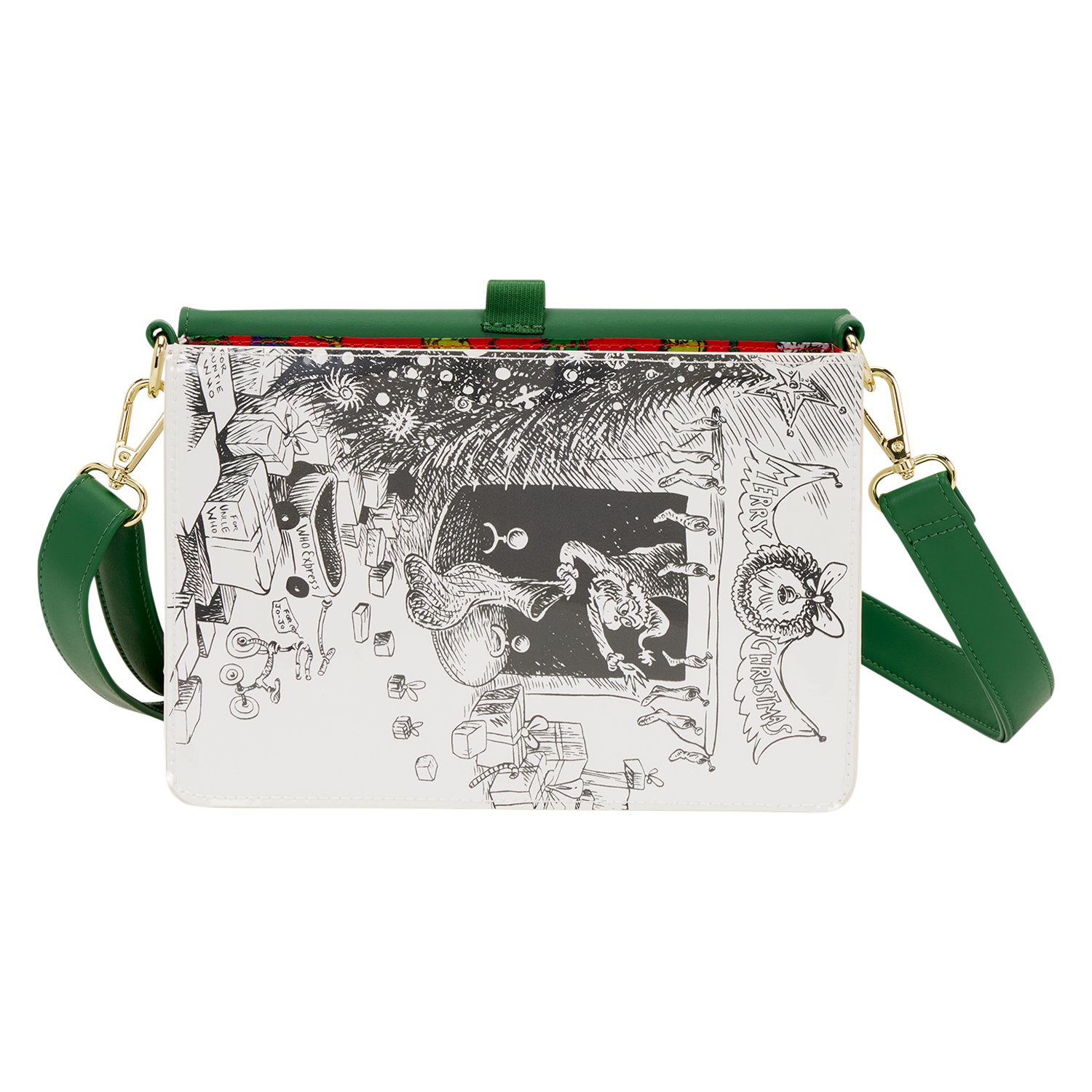 Dr. Seuss How the Grinch Stole Christmas! Holiday Color-In Crossbody Bag - Image 5