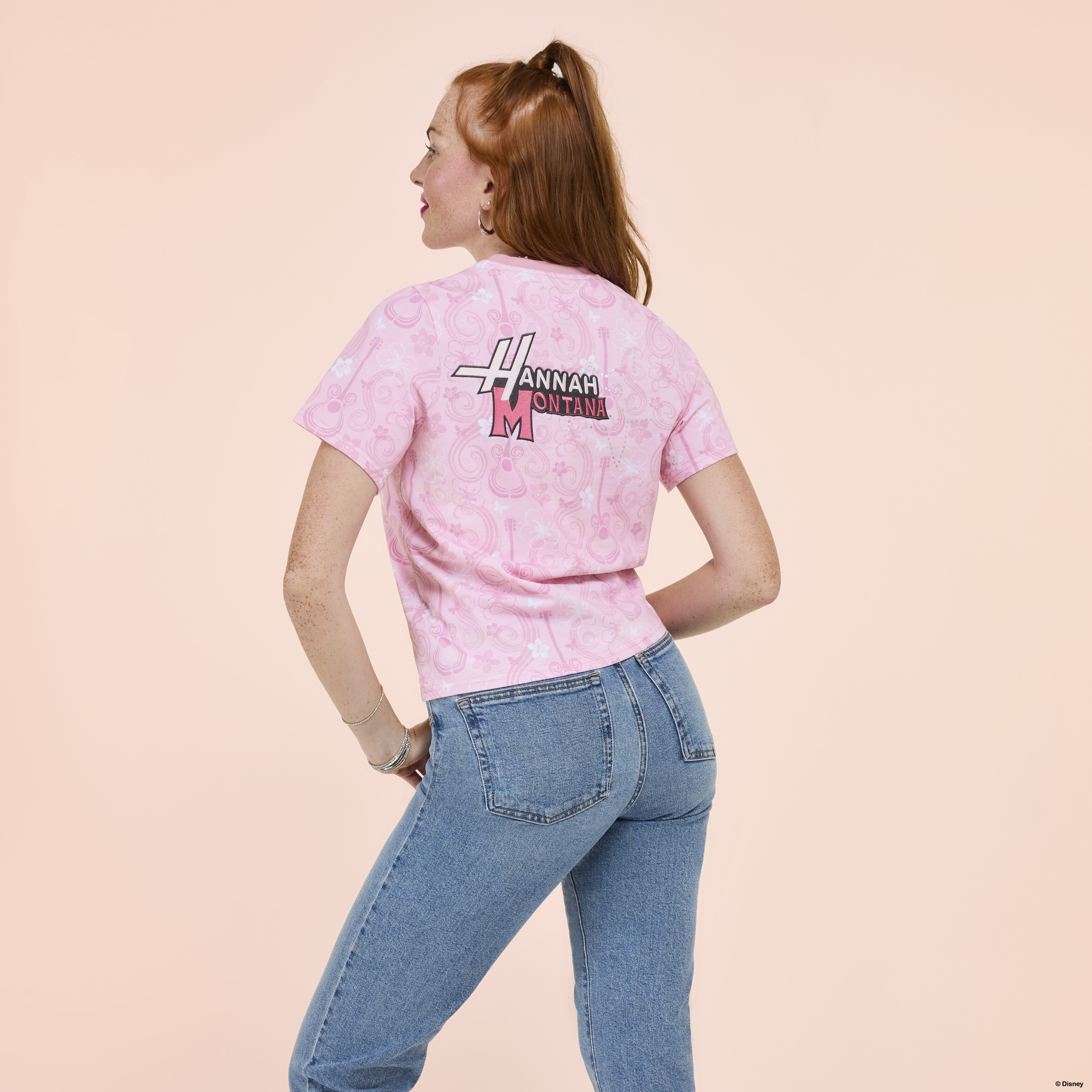 Hannah Montana Drawstring Hem All-Over Print Unisex Tee - Image 3