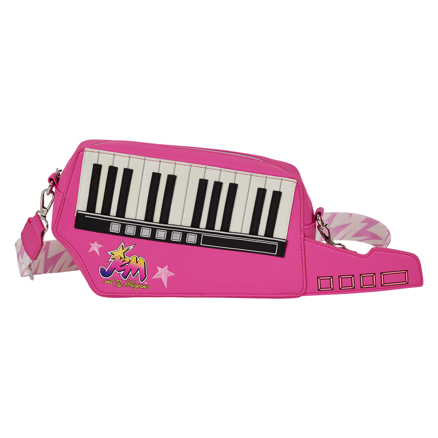 Jem and the Holograms Figural Keytar Glow Crossbody Bag - Image 4