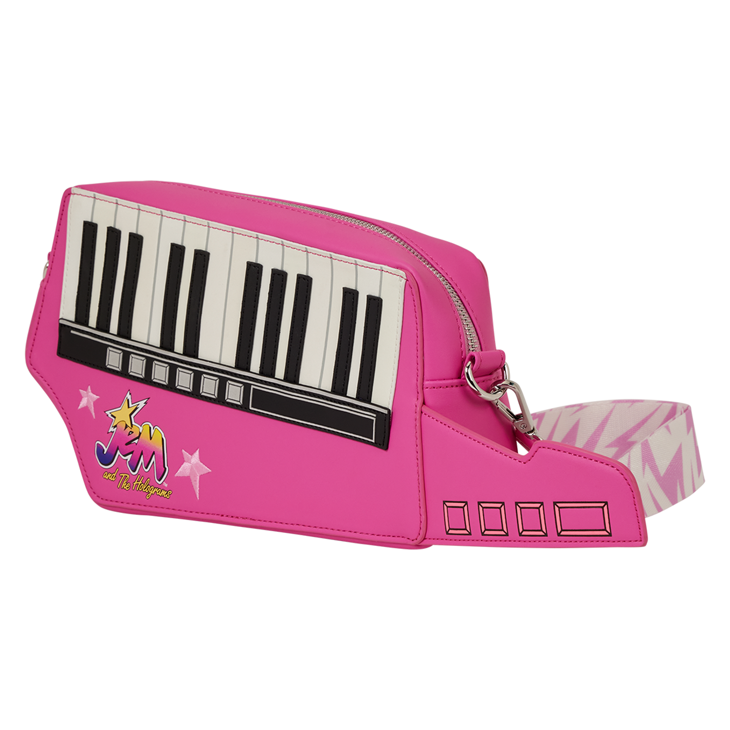 Jem and the Holograms Figural Keytar Glow Crossbody Bag - Image 5