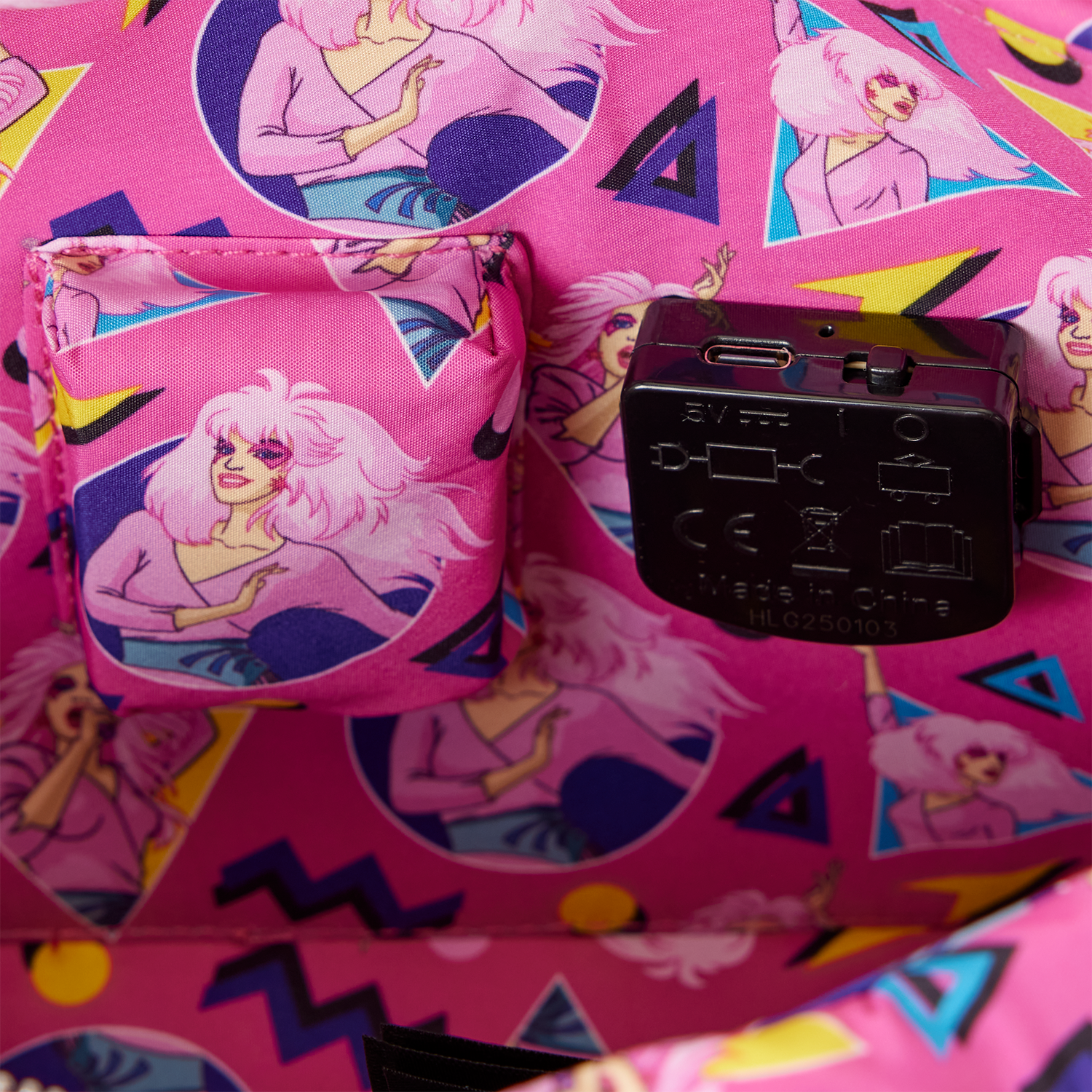 Jem and the Holograms Figural Keytar Glow Crossbody Bag - Image 7