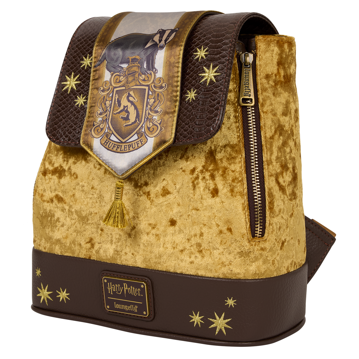 Exclusive Harry Potter Hufflepuff Banner Velvet Mini Backpack - Image 3
