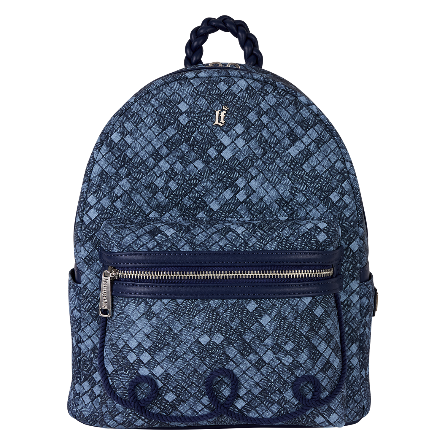 Loungefly Blue Checkered Mini Backpack