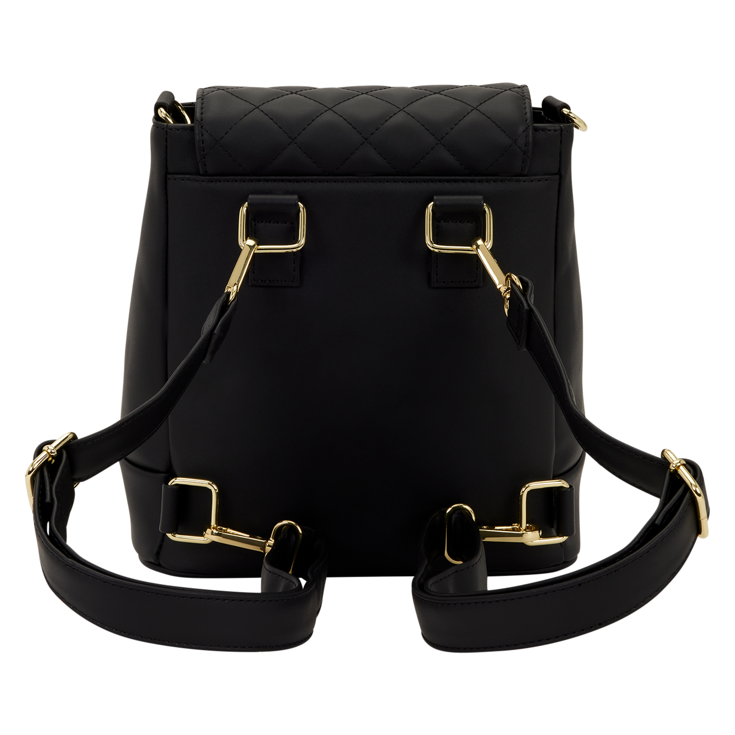 Loungefly The Lilly Black Convertible Mini Backpack & Crossbody Pin Trader Bag - Image 6
