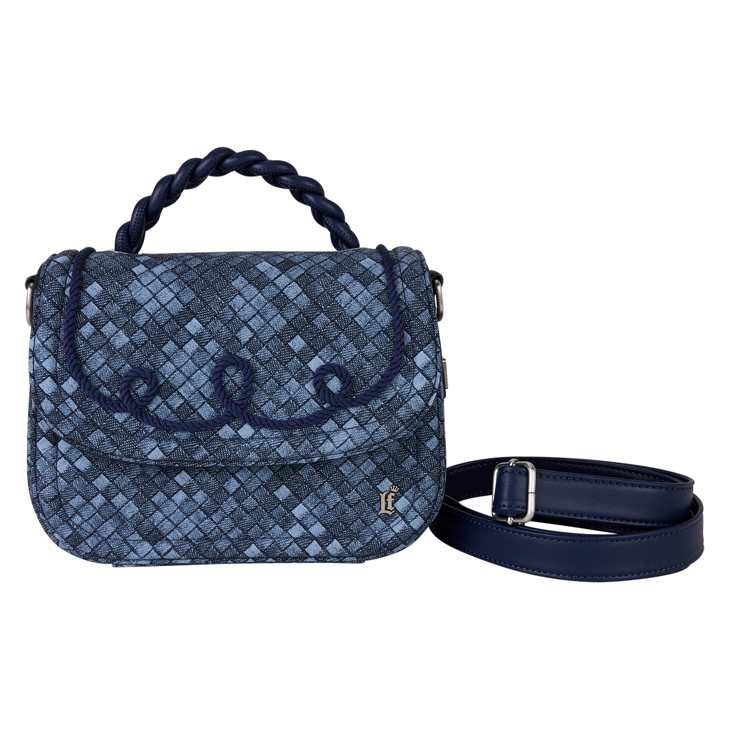 Loungefly Blue Checkered Crossbody Bag