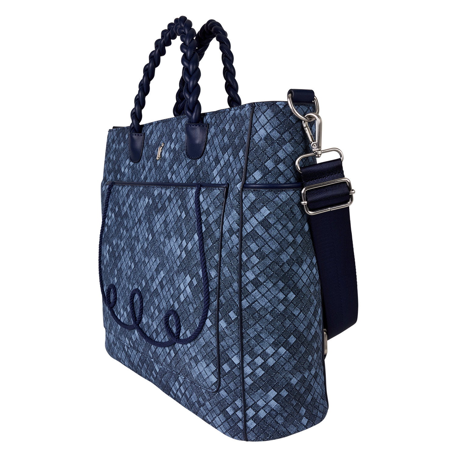 Loungefly Blue Checkered Convertible Backpack & Tote Crossbody Bag - Image 3