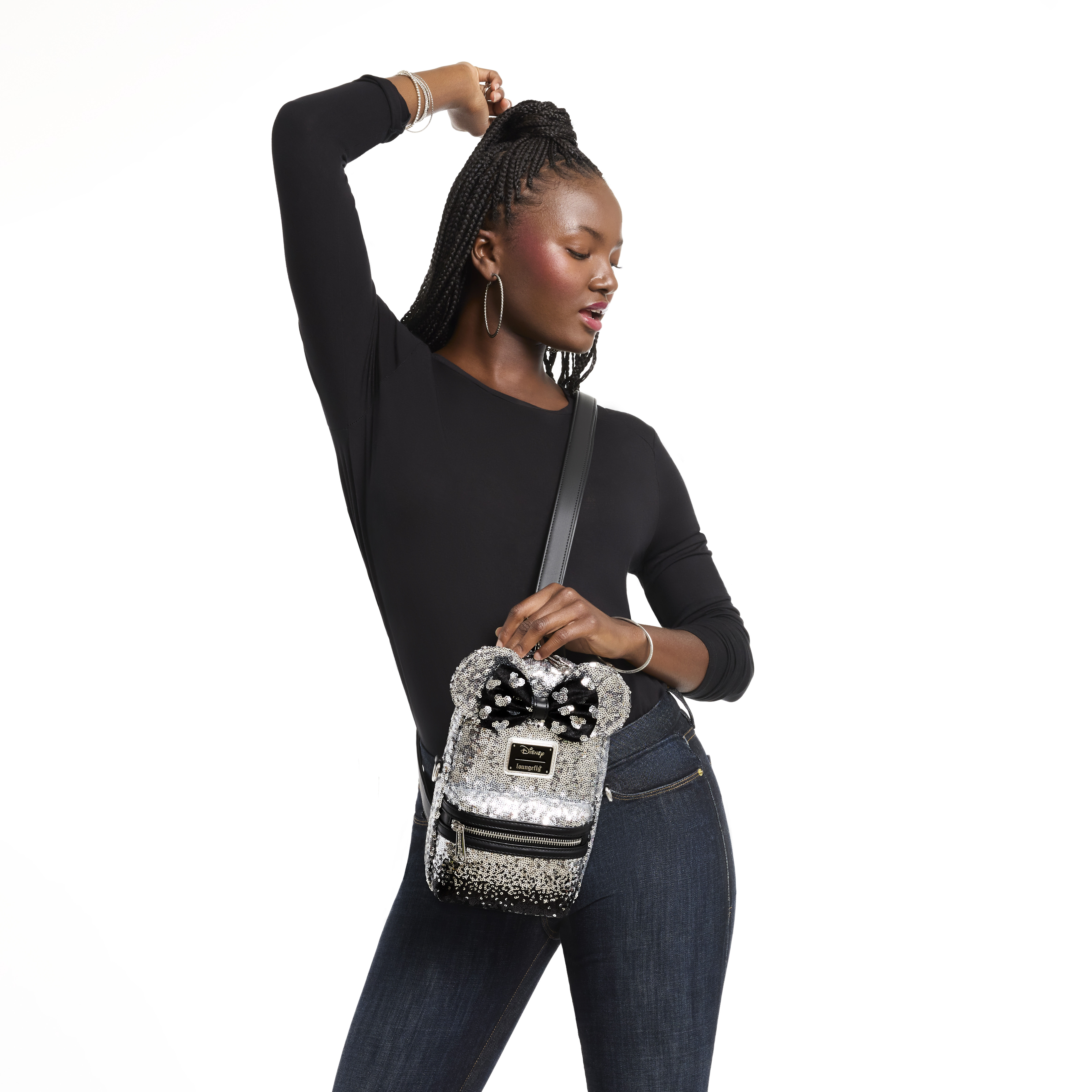 Minnie Mouse Ombre Sequin Sling Crossbody Bag - Image 2