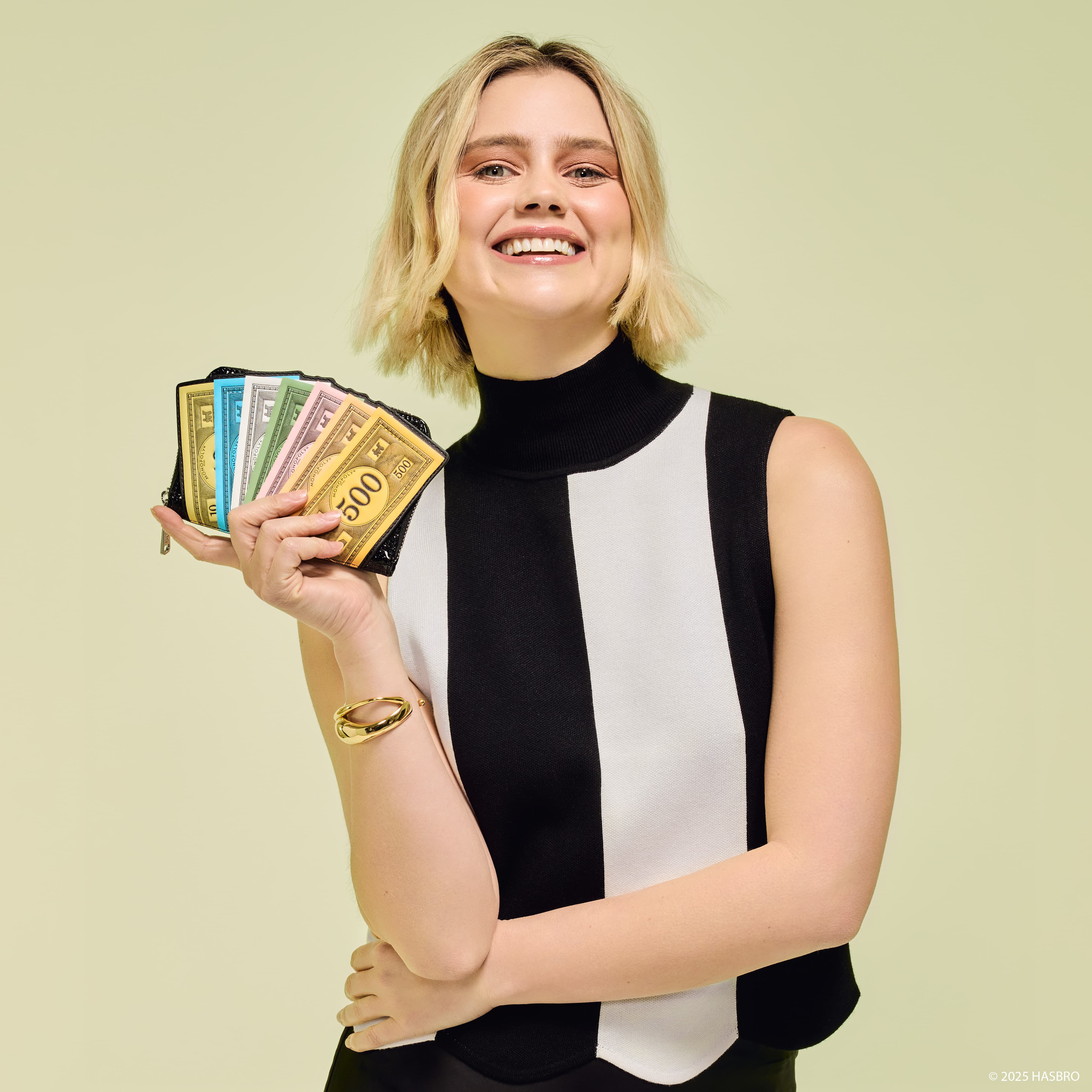 Monopoly 90th Anniversary Money Glitter Zip Around Wallet - Image 2