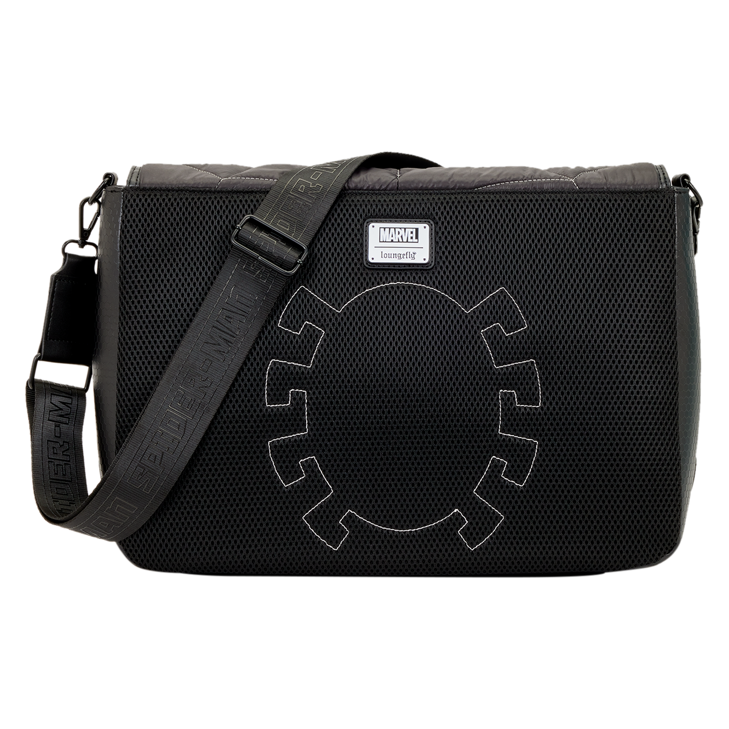 Spider-Man Black & White Suit Quilted Messenger Crossbody Bag - Image 6