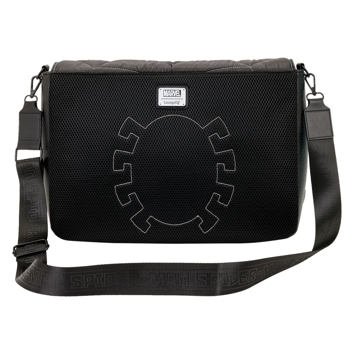 Spider-Man Black & White Suit Quilted Messenger Crossbody Bag - Image 7