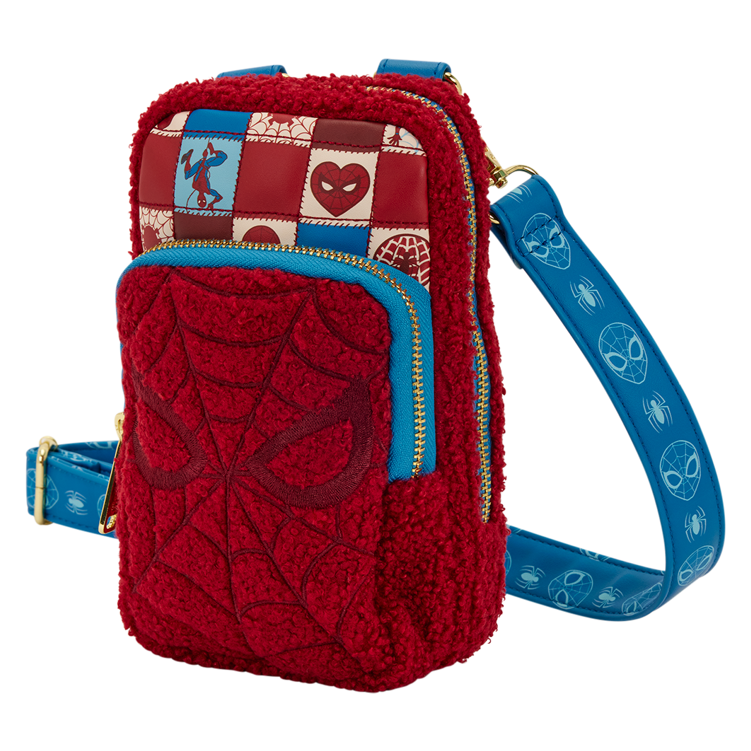 Spider-Man Sherpa Cell Phone Crossbody Bag with Coin Bag - Image 4