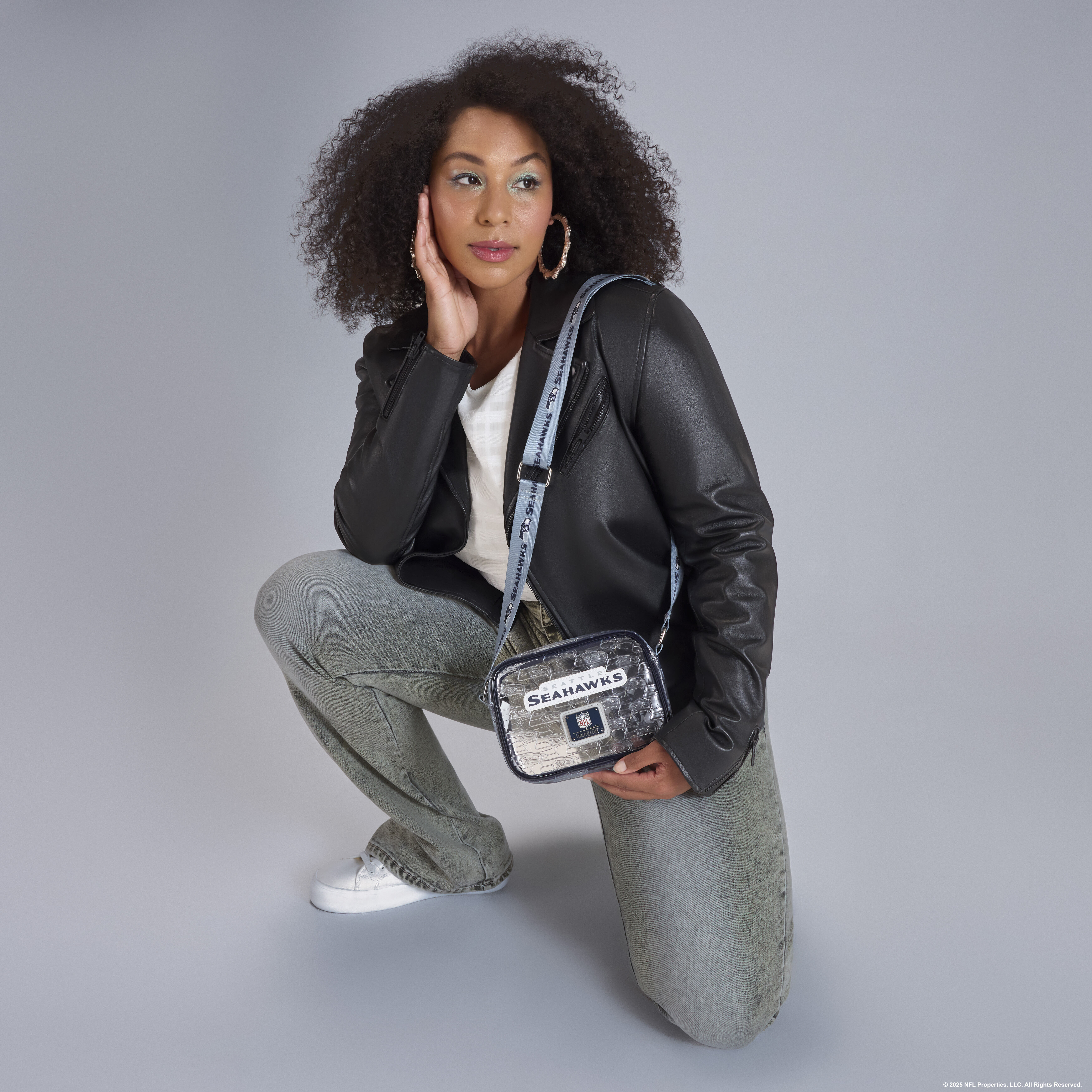 NFL Seattle Seahawks Clear Crossbody Stadium Bag - Image 2