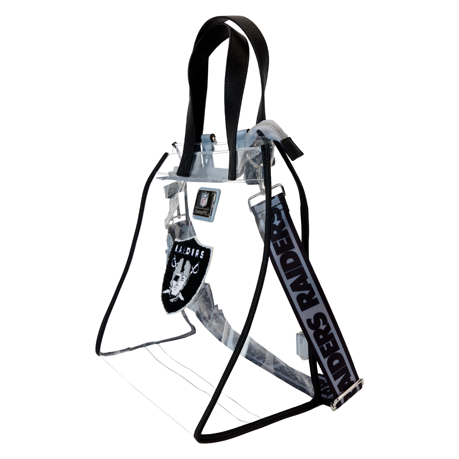 NFL Las Vegas Raiders Clear Convertible Backpack & Tote Crossbody Stadium Bag - Image 4