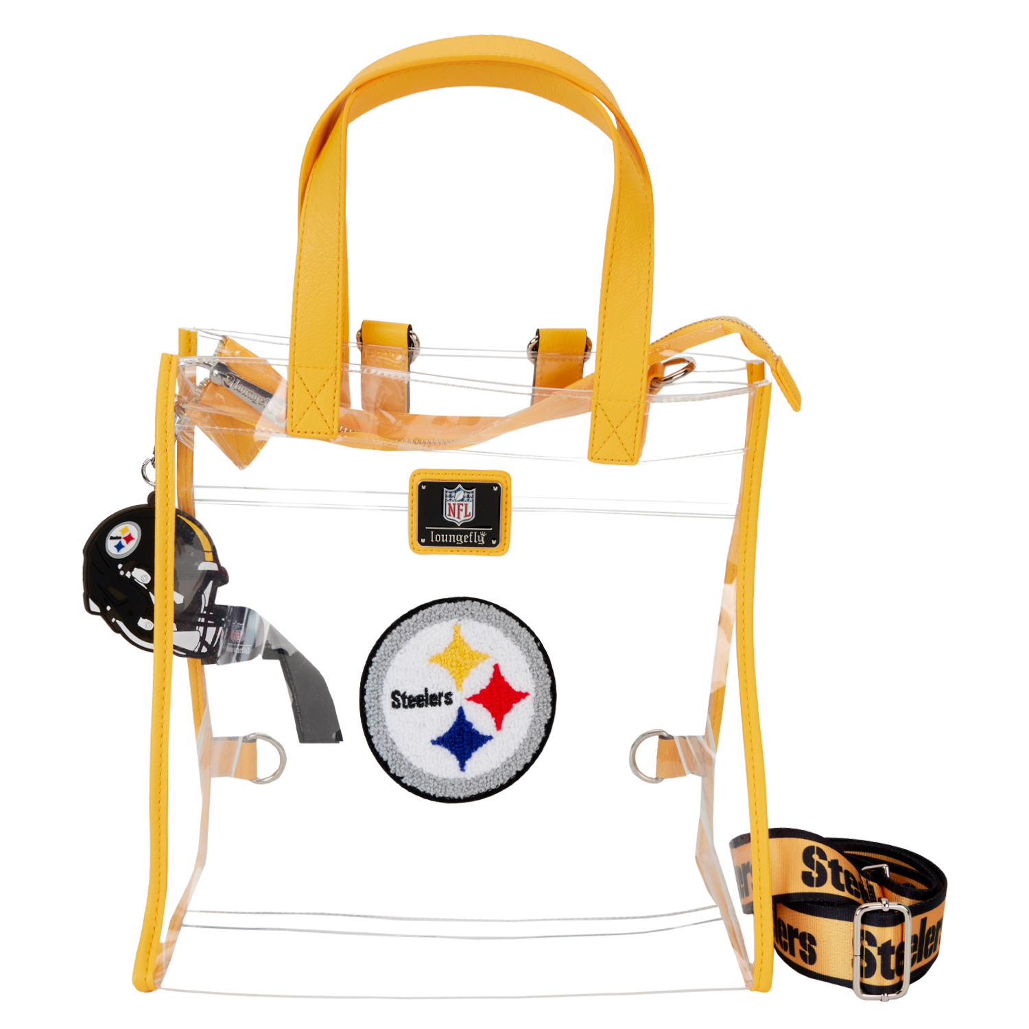 NFL Pittsburgh Steelers Clear Convertible Backpack & Tote Crossbody Stadium Bag