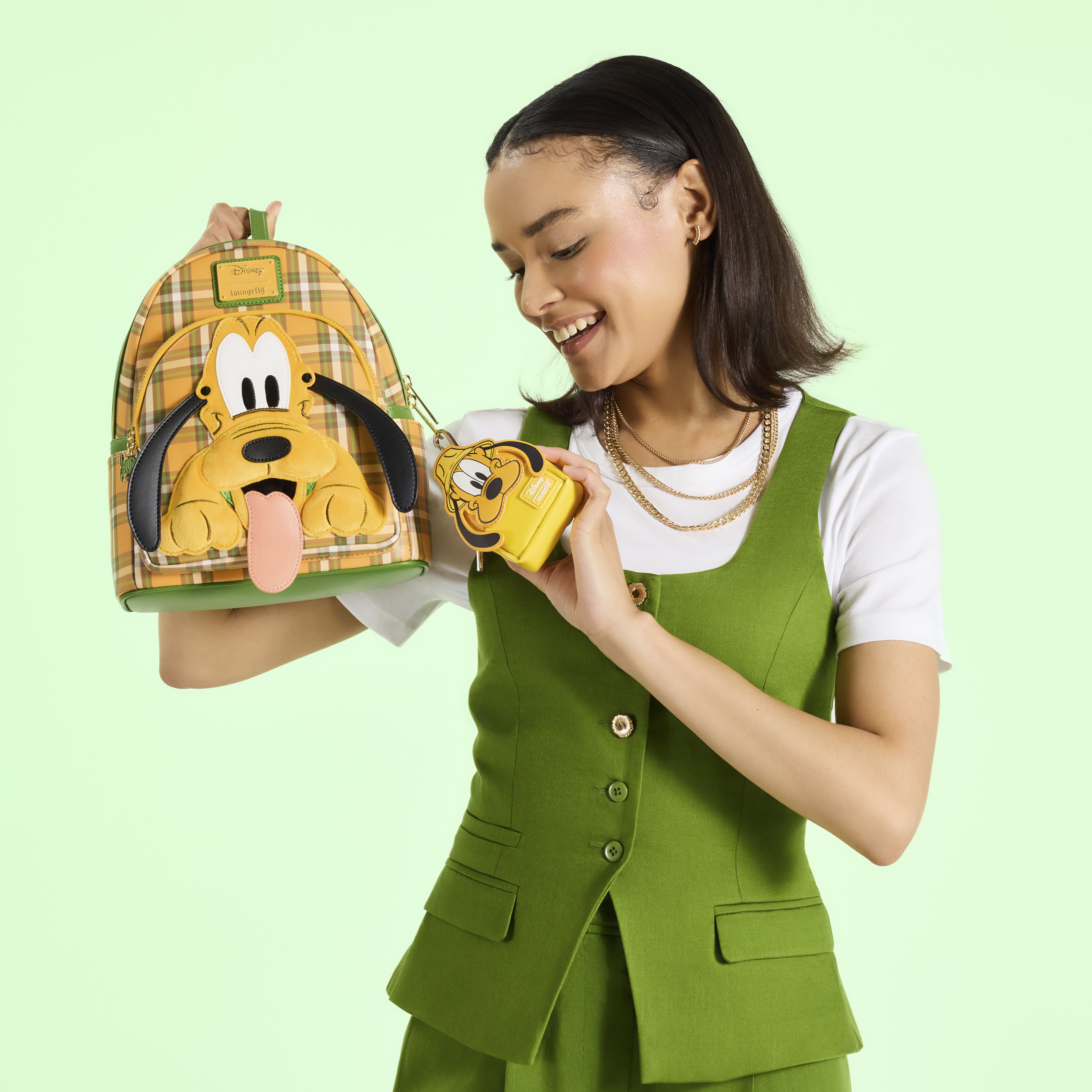Pluto 95th Anniversary Plaid Mini Backpack - Image 3