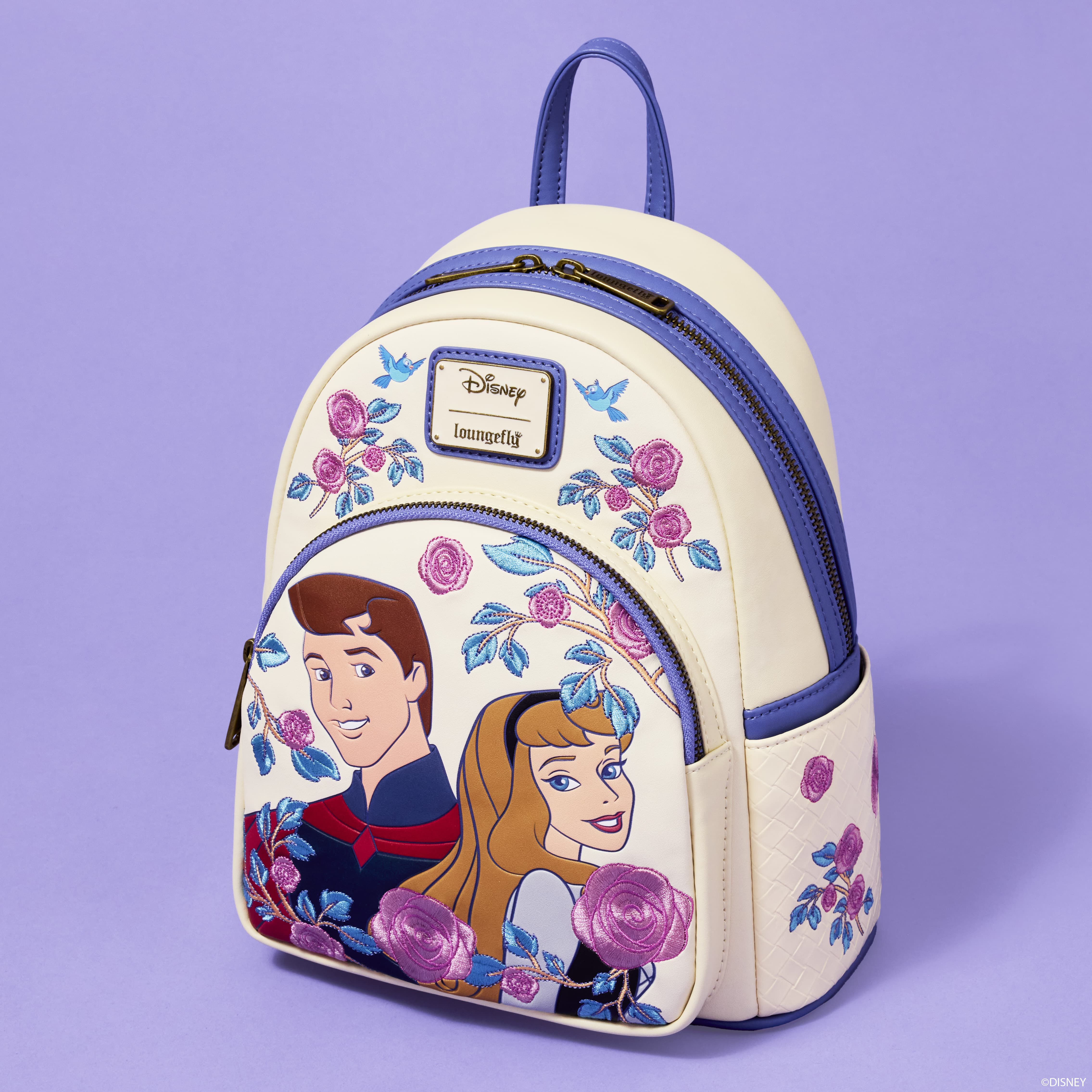 Sleeping Beauty Princess Aurora & Prince Phillip Floral Mini Backpack - Image 2
