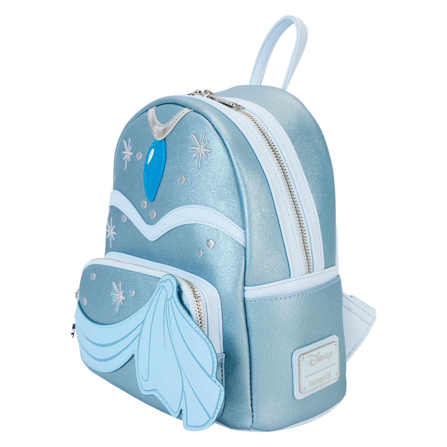 The Princess and the Frog Tiana Blue Gown Glitter Cosplay Mini Backpack - Image 2