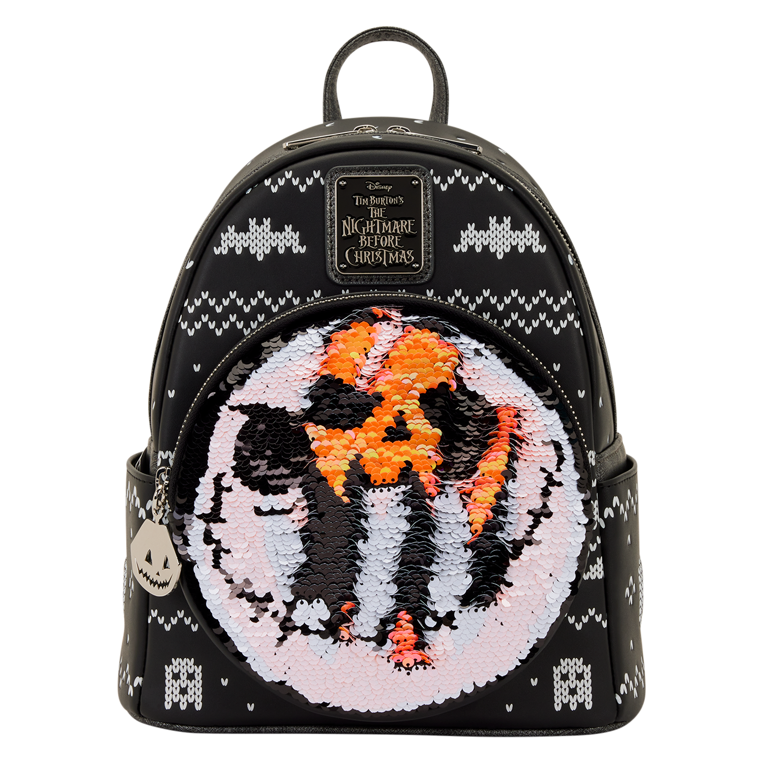 The Nightmare Before Christmas Jack Skellington Reversible Sequins Mini Backpack - Image 6