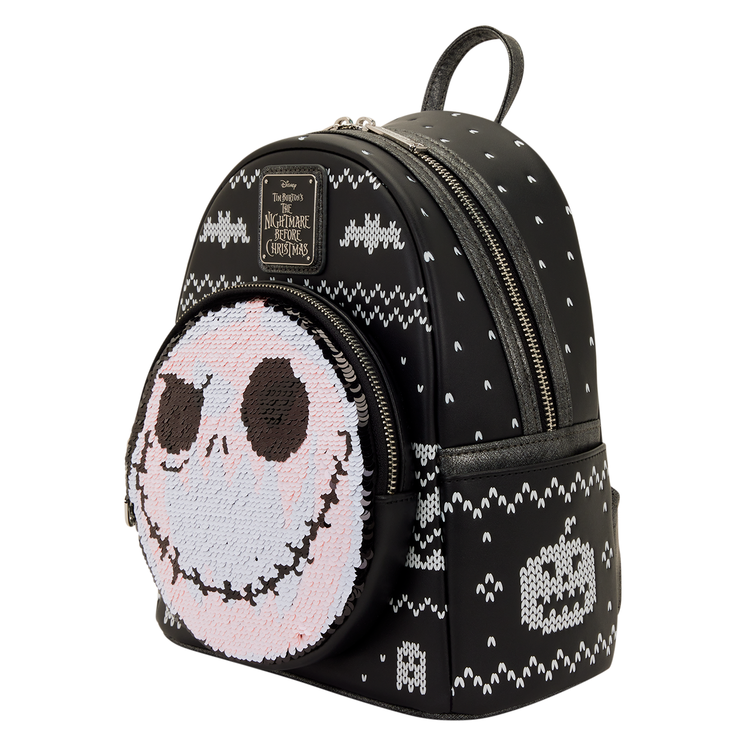 The Nightmare Before Christmas Jack Skellington Reversible Sequins Mini Backpack - Image 8