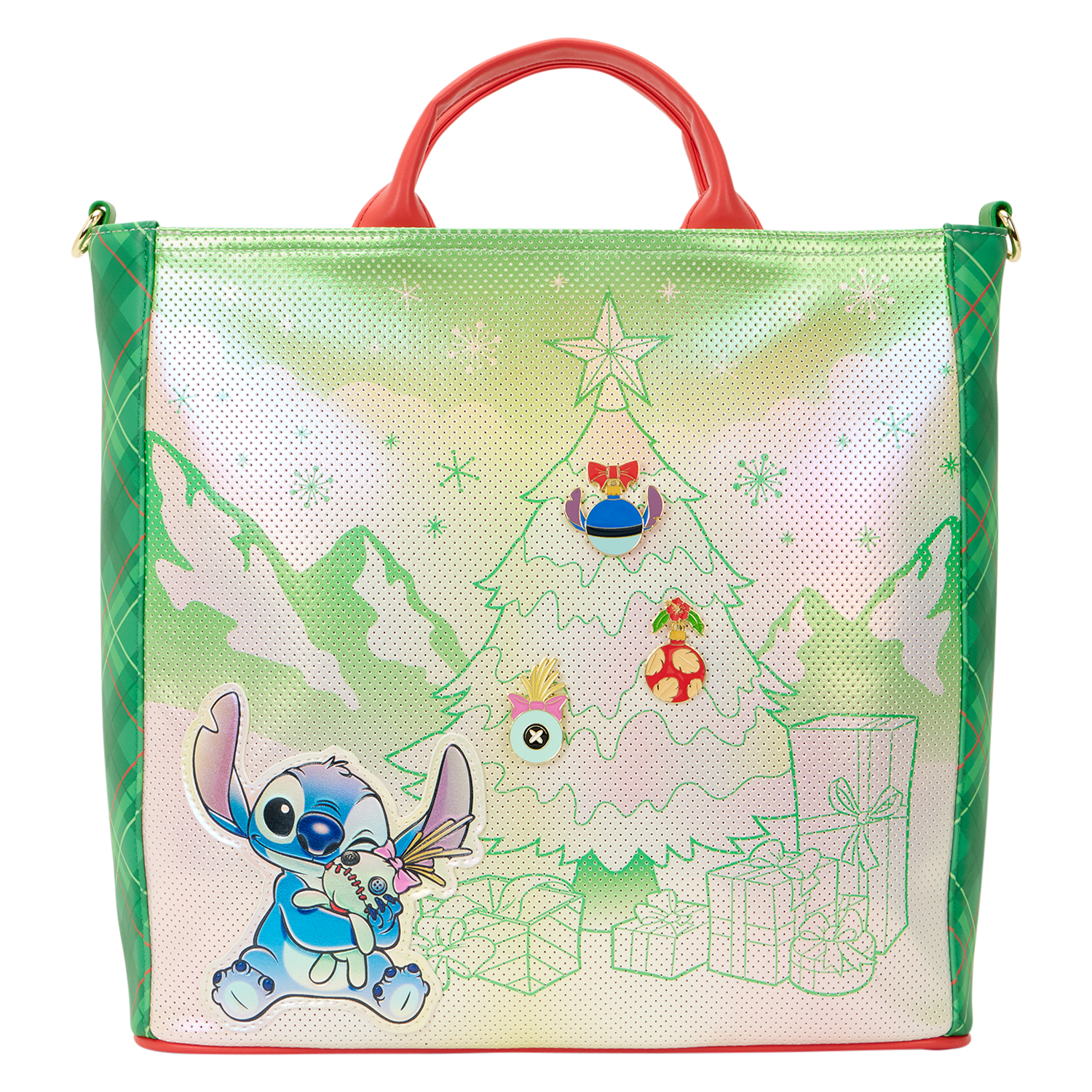 Lilo & Stitch Holiday Tote Pin Trader Crossbody Bag