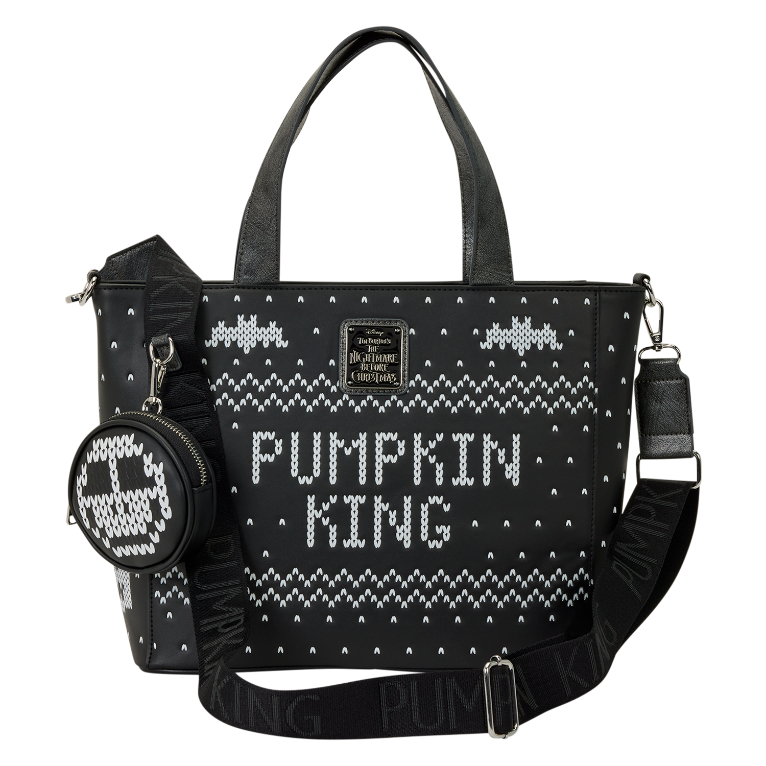 The Nightmare Before Christmas Jack Skellington Reversible Sequins Tote Crossbody Bag with Coin Bag - Image 9