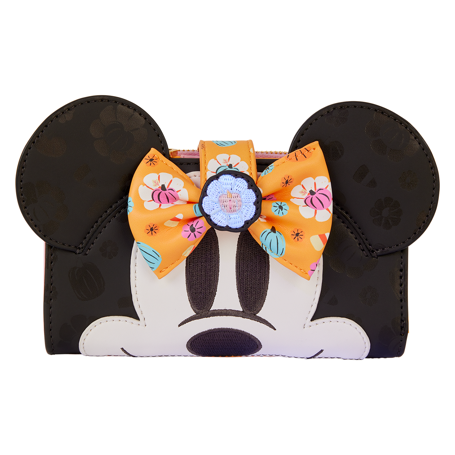 Minnie Mouse Cosplay Floral Pumpkin Flap Wallet