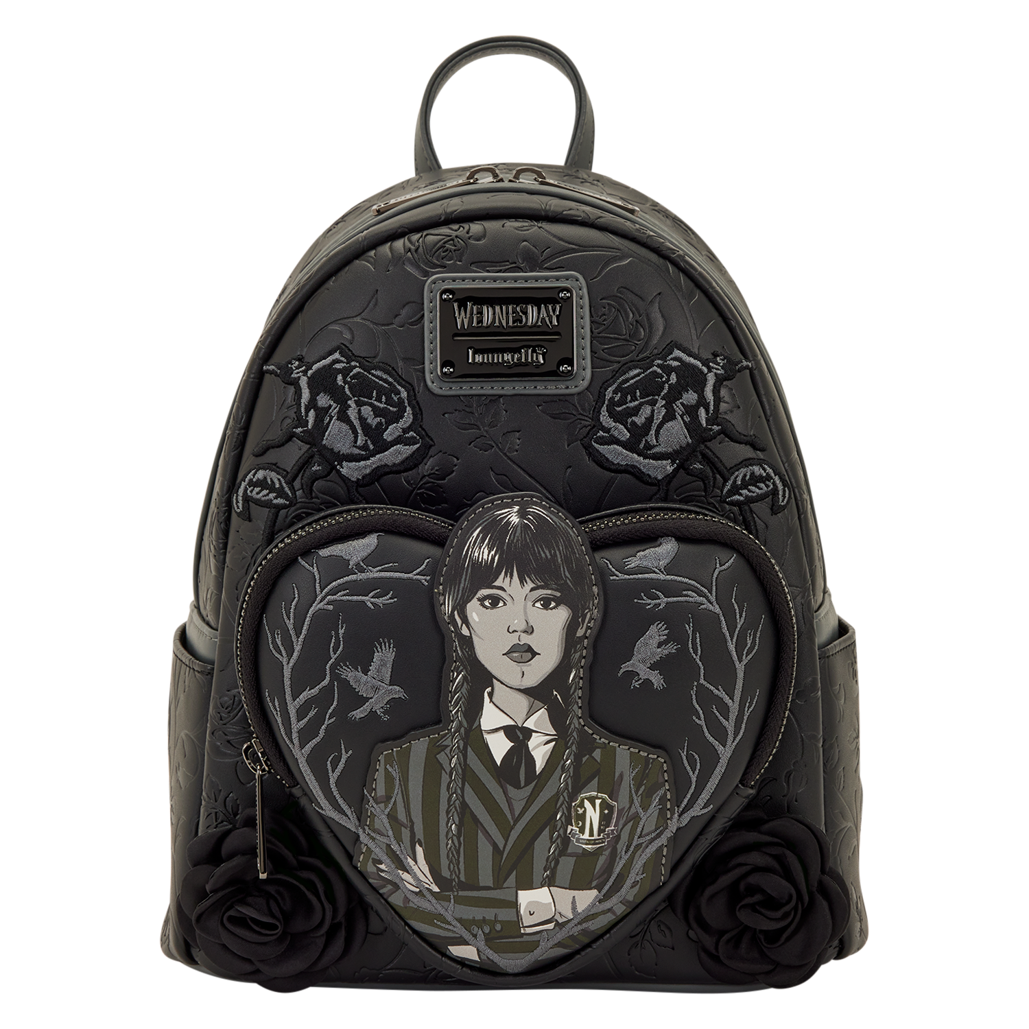 Wednesday Black Roses Mini Backpack