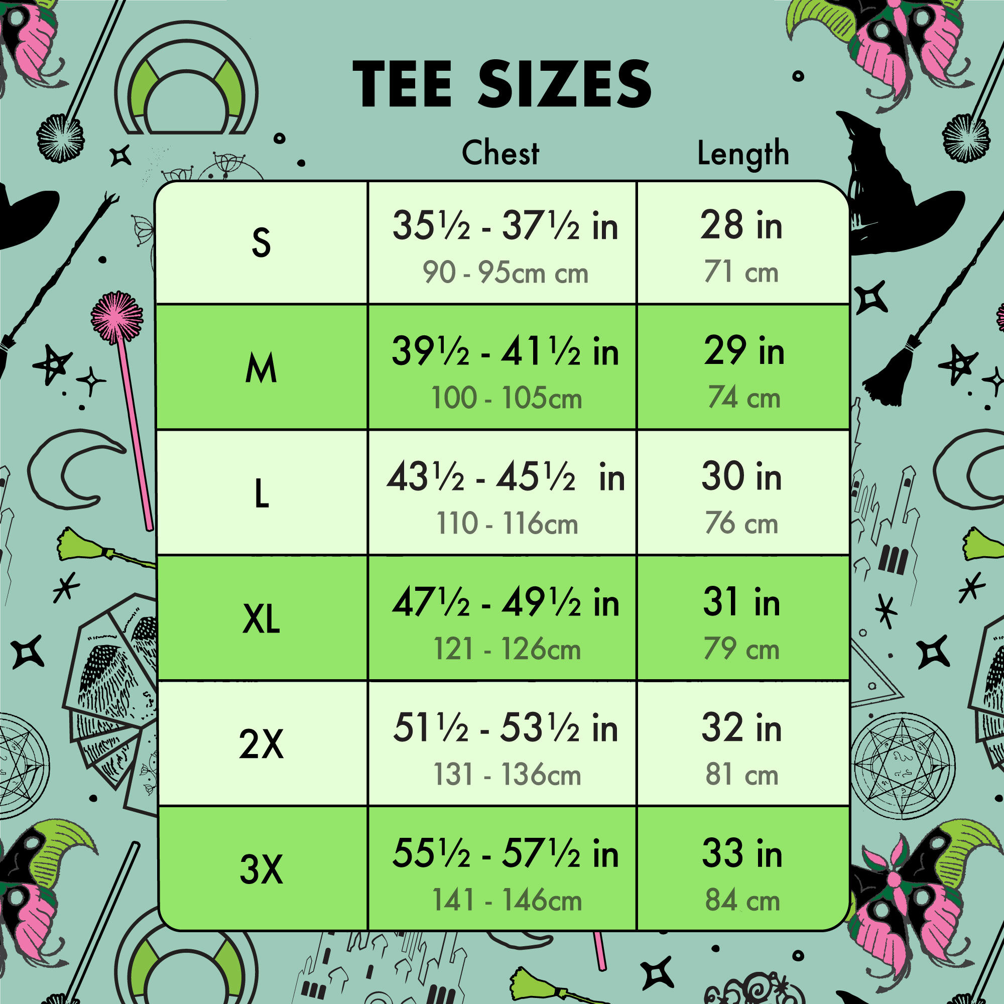 Wicked Elphaba & Glinda All-Over Print Unisex Tee - Image 4