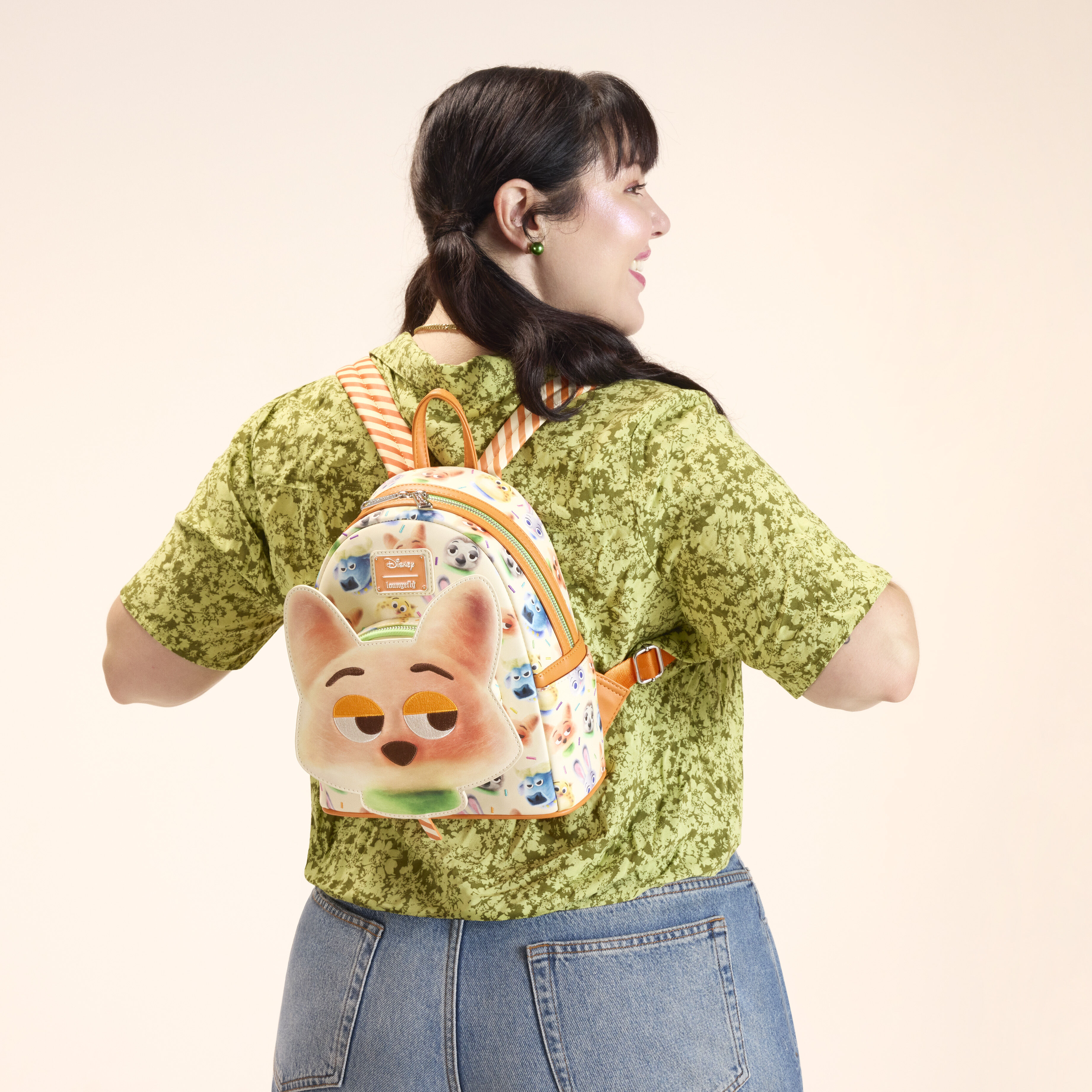 Zootopia 2 Nick Wilde Cotton Candy Cosplay All-Over Print Mini Backpack - Image 3